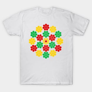 Democracy Daisy - red, green & gold T-Shirt